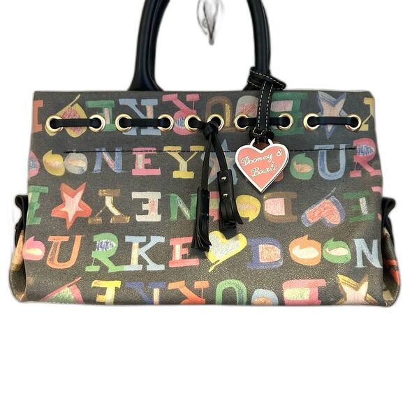 Dooney & Bourke Satchel with Vibrant D&B Pattern - Picture 1 of 4